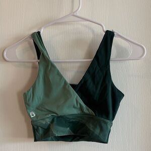 Buff Bunny Vibrant Green Colorblock Sports Bralette size XS